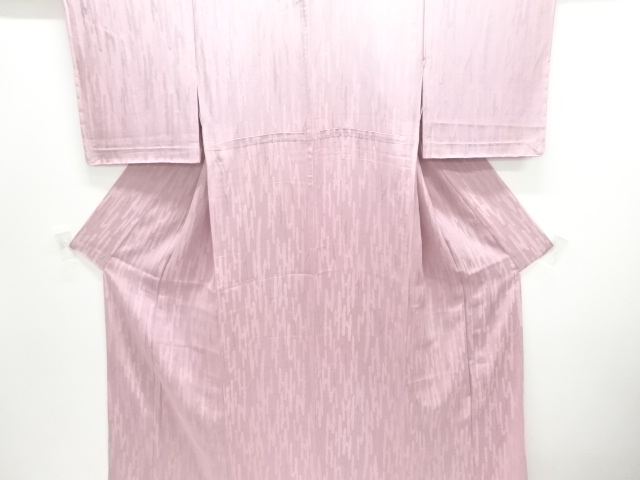 JAPANESE KIMONO / HITOE IROMUJI / SILK / WOVEN ABSTRACT PATTERN